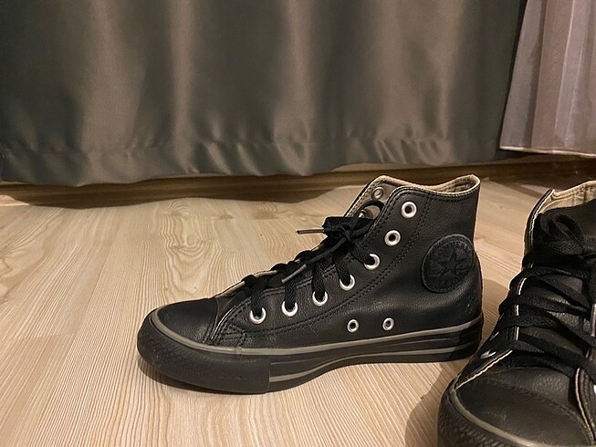 38 Beden Siyah deri Converse 38