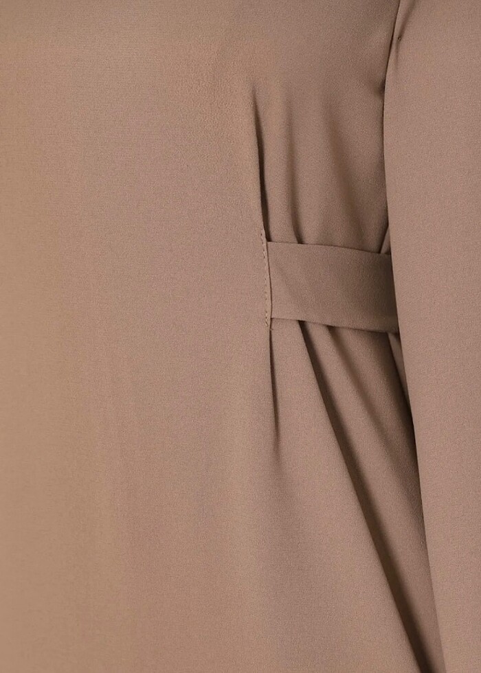 Belden bağlamalı abiye elbise - Görsel 2