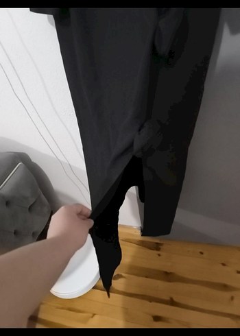 48 Beden siyah Renk Siyah Uzun Kadın Elbise