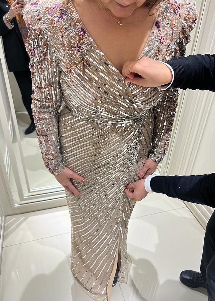 Vakko abiye elbise - Görsel 5