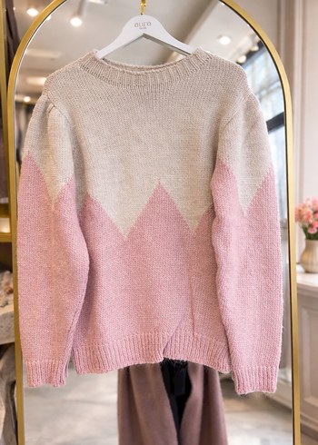 Bej Renkli Kadın Triko Kazak - Görsel 2