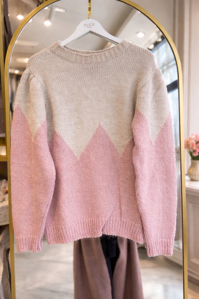 Bej Renkli Kadın Triko Kazak - Görsel 2