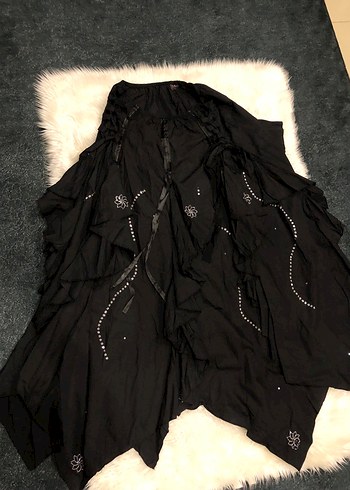42 Beden Siyah Gotik Uzun etek