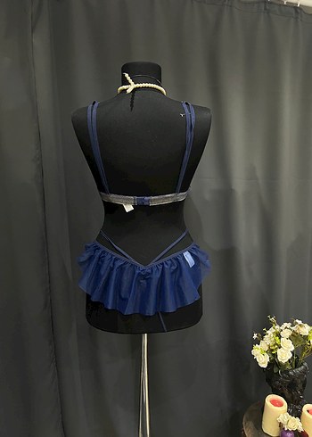 Lacivert Dantel Detaylı takım - Görsel 4