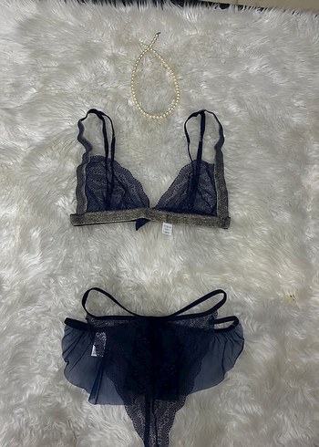 Lacivert Dantel Detaylı takım - Görsel 8