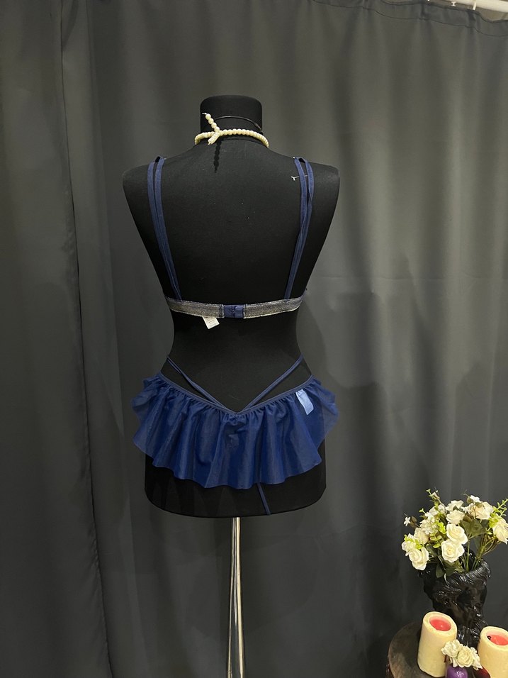 Lacivert Dantel Detaylı takım - Görsel 4