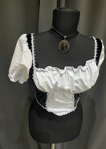 Gri Renkli Gotik Kadın Bustiyer - Görsel 7