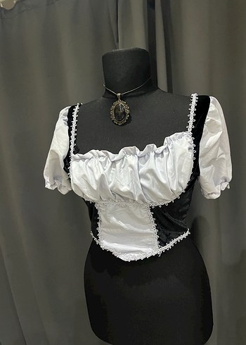 Dantel Detaylı Gotik Kadın Büstiyer - Görsel 3