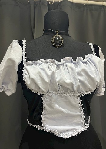 Dantel Detaylı Gotik Kadın Büstiyer - Görsel 2