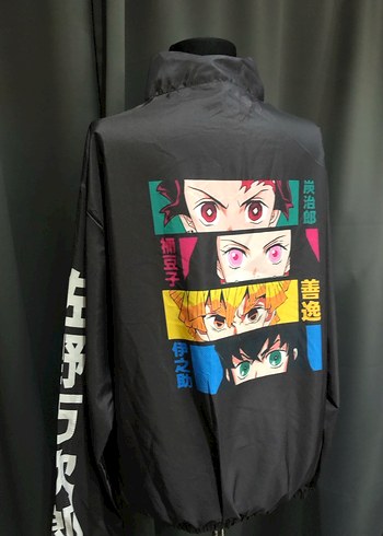 Gri Baskılı Yüksek Yakalı Fermuarlı Kadın Ceket - Görsel 6