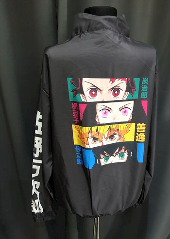 Gri Baskılı Yüksek Yakalı Fermuarlı Kadın Ceket - Görsel 4