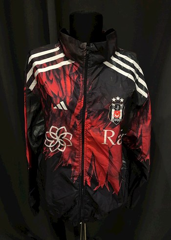 Kadın Kırmızı Kapüşonlu Baskılı Spor Ceket - Görsel 2