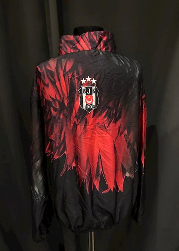 Kadın Kırmızı Kapüşonlu Baskılı Spor Ceket - Görsel 6