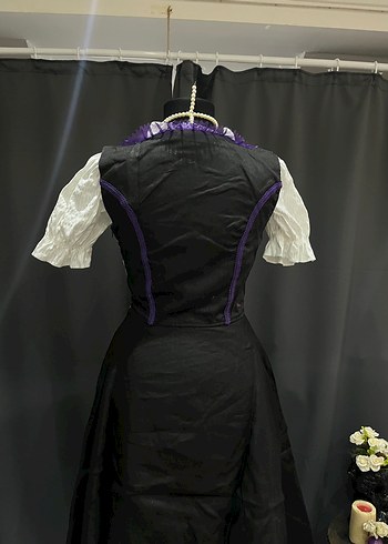 American Vintage Mor Straplez Mini Gotik Parti Elbisesi
