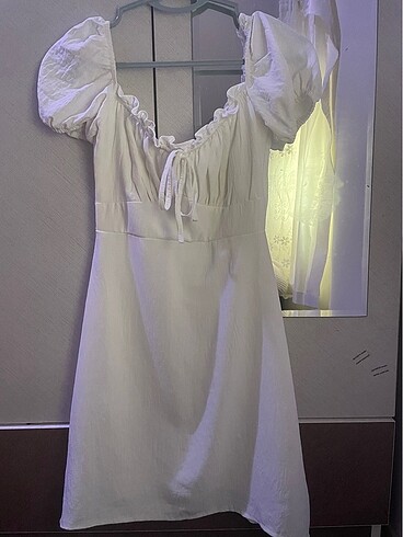 s Beden beyaz Renk Yazlık beyaz elbise