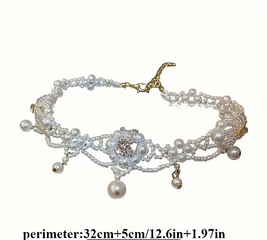 Beden beyaz Renk Şık inci choker