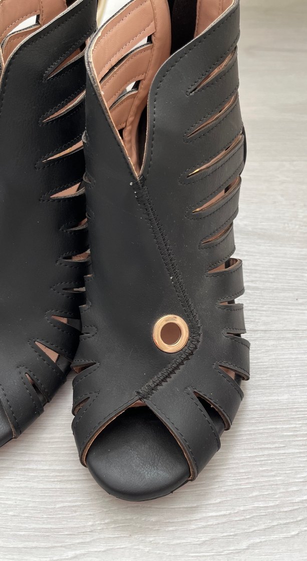 Tokalı Siyah Blok Topuklu Kadın Ayakkabı - Görsel 5