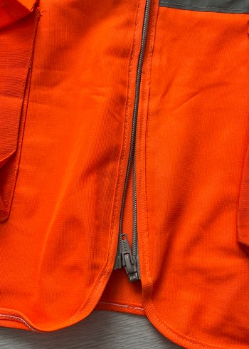 Turuncu Fermuarlı Erkek Streetwear Yelek - Görsel 4