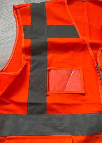 Turuncu Fermuarlı Erkek Streetwear Yelek - Görsel 2