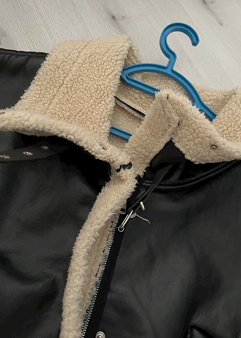 Kürklü Kahverengi Deri Kadın Ceket - Görsel 2