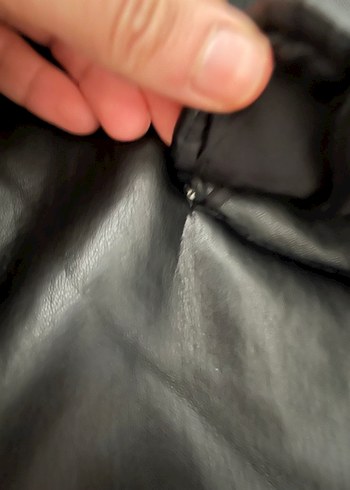 Kürklü Kahverengi Deri Kadın Ceket - Görsel 6