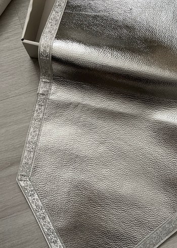 Gri Nakışlı Modern Klasik Peçete Seti - Görsel 7