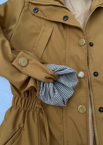Düğmeli Bej Kadın Ceket - Görsel 3
