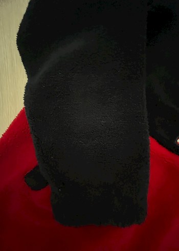 Kapüşonlu Erkek Kırmızı Siyah Polar Sweatshirt - Görsel 5