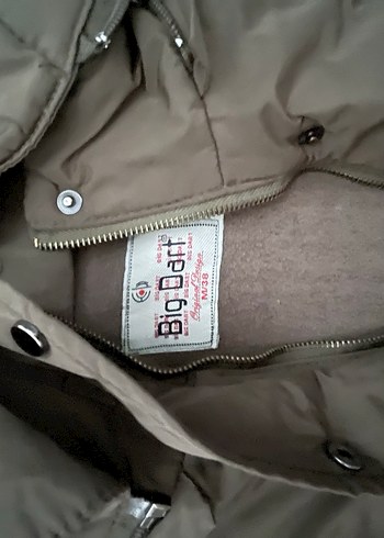 Düğmeli Gri Kadın Midi Mont - Görsel 4