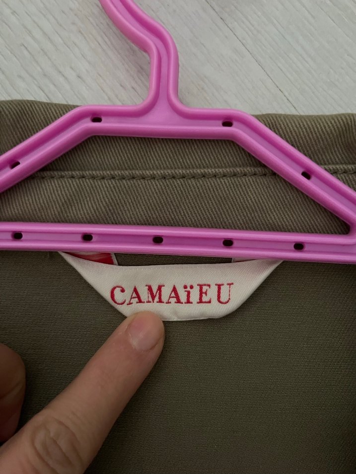 Haki Kadın Uzun Kollu Denim Ceket - Görsel 4