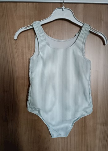 Primark 4-5 yaş, PRİMARK,Kız Çocuk Fırfırlı Mayo,Pek şeker,Nil yeşili