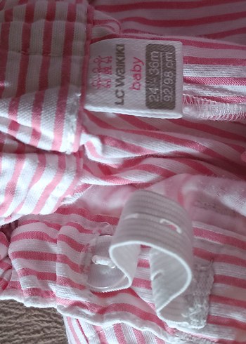 2 yaş, LCW,Kız Çocuk Pembe Çizgili Pamuklu Şort,PEk sevimli  - Görsel 3