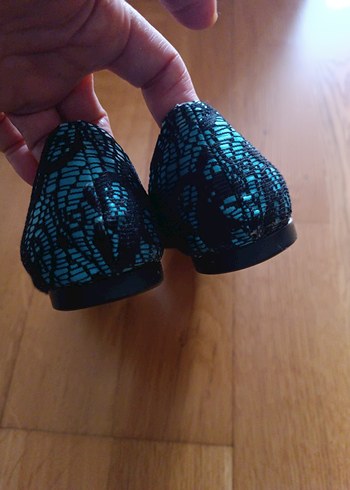 37 no,kadın babet ayakkabı,siyah dantel işlemeli gibi modeli var - Görsel 5