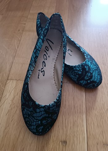 37 no,kadın babet ayakkabı,siyah dantel işlemeli gibi modeli var - Görsel 2
