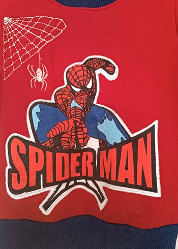 7-8 aylıktan itibaren olur,Kırmızı Spider-Man(örümcek adam)Sweat - Görsel 2