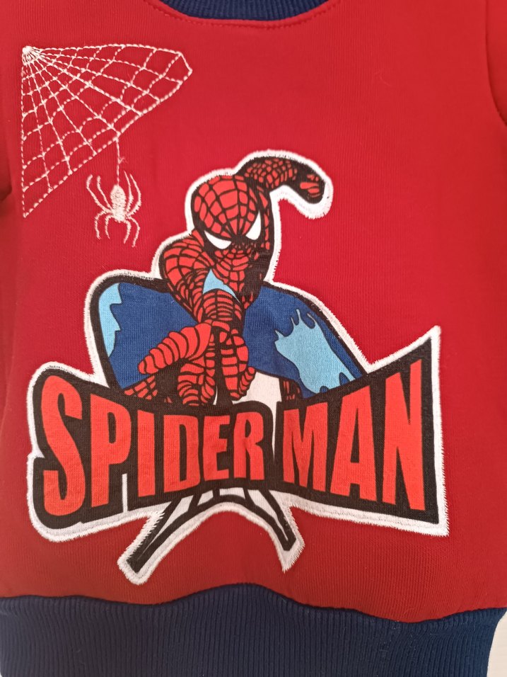 7-8 aylıktan itibaren olur,Kırmızı Spider-Man(örümcek adam)Sweat - Görsel 2