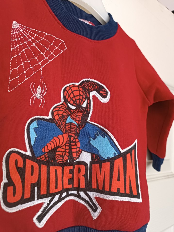 7-8 aylıktan itibaren olur,Kırmızı Spider-Man(örümcek adam)Sweat - Görsel 3