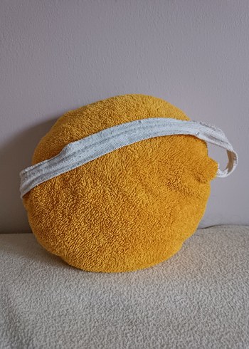 Sarı Emoji ÜZGÜN Yüz Peluş YASTIK  Araba koltuğu yastığı - Görsel 2