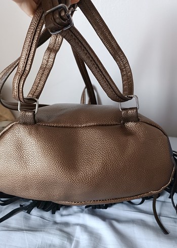 Kadın Sırt Çantası, püsküllü model, genel olarak görüldüğü gibi - Görsel 5