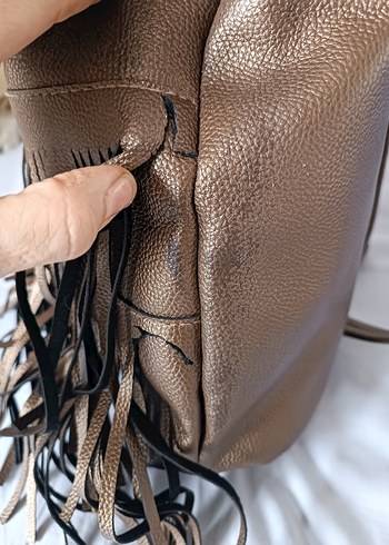 Kadın Sırt Çantası, püsküllü model, genel olarak görüldüğü gibi - Görsel 8