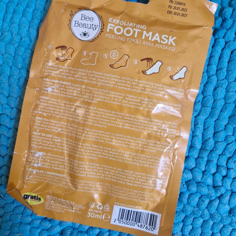 Bee Beauty Ayak Peeling Maskesi - Görsel 2