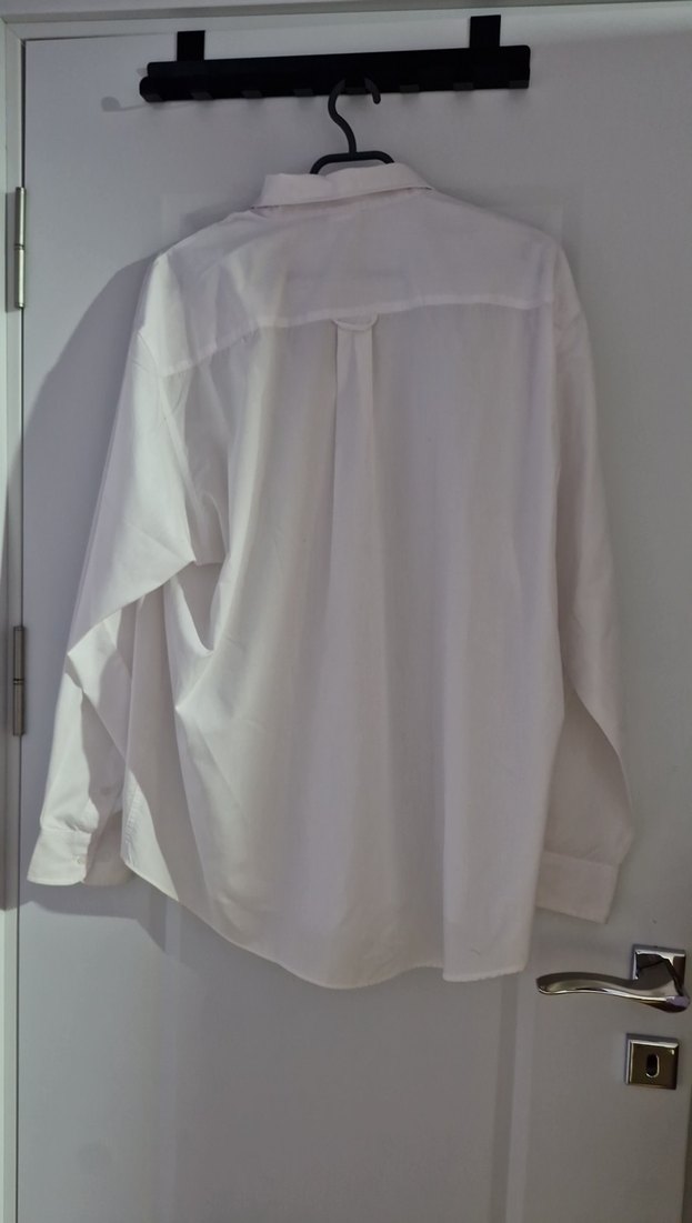 Erkek Beyaz Pamuklu Uzun Kollu Gömlek - Görsel 4