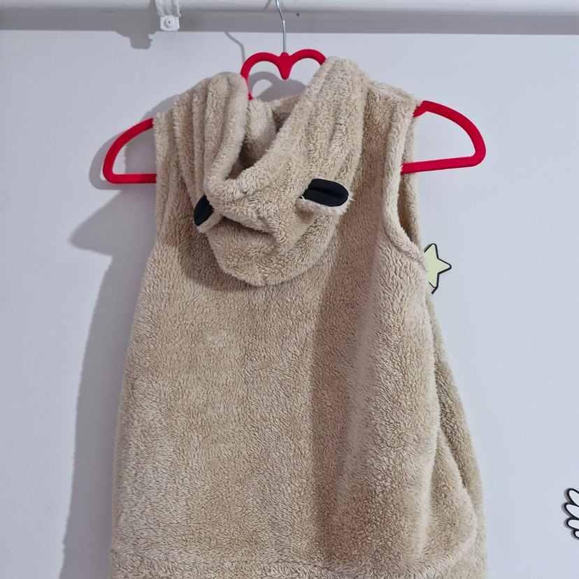 Çocuk Kürklü Kapüşonlu Yelek - Görsel 2