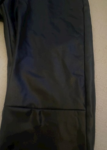 Deri Siyah Kadın Pantolon - Görsel 3