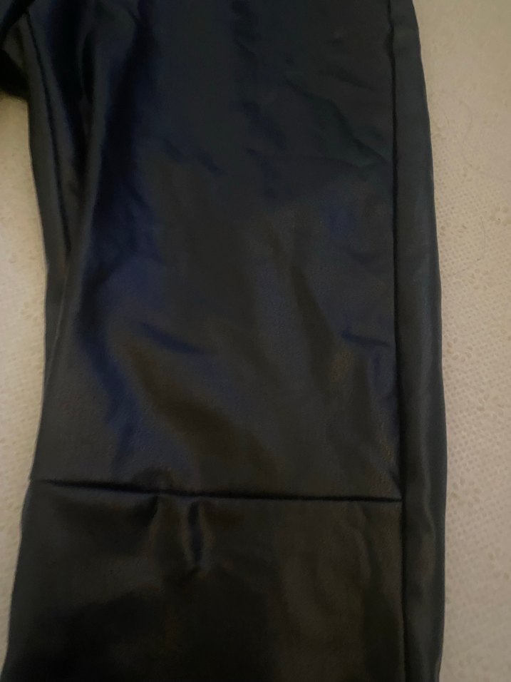 Deri Siyah Kadın Pantolon - Görsel 3