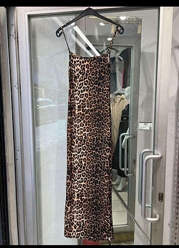 Diğer LEOPAR İNCE ASKILI SANDY ELBİSE