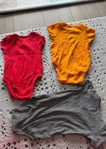 Carters Gri Kısa Kollu Örgü Erkek Bebek Body - Görsel 3