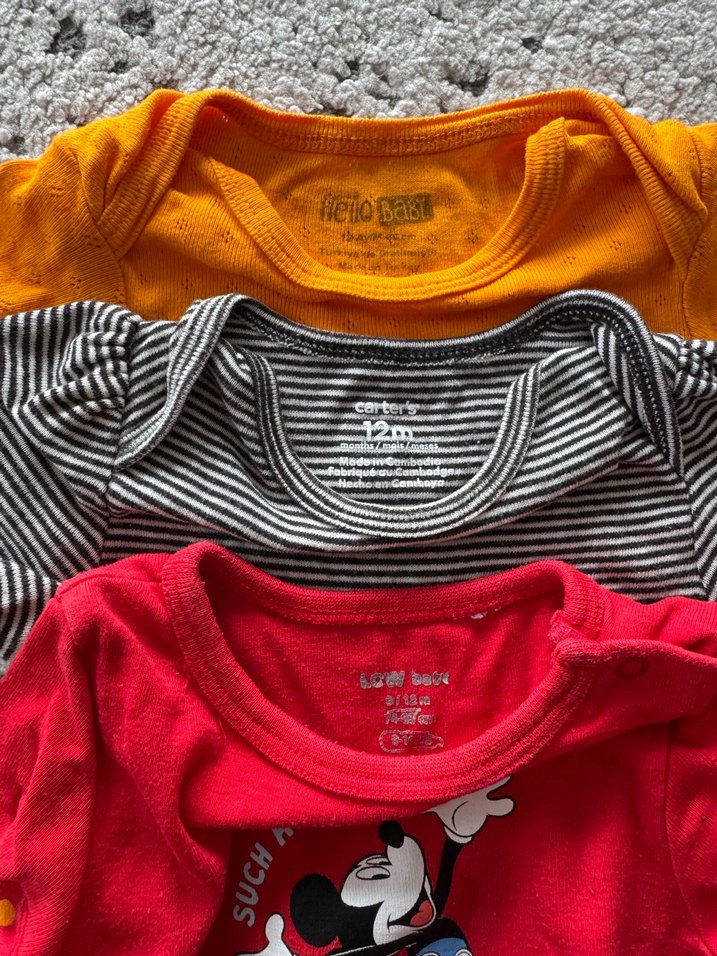 Carters Gri Kısa Kollu Örgü Erkek Bebek Body - Görsel 2