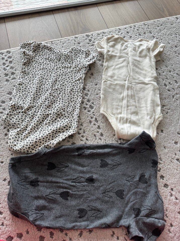 Carters Beyaz Kısa Kollu Pamuklu Bebek Body - Görsel 4