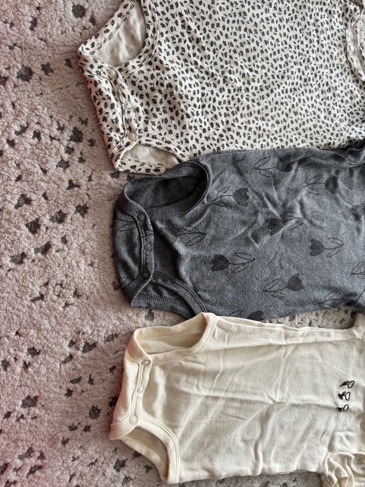 Carters Beyaz Kısa Kollu Pamuklu Bebek Body - Görsel 2